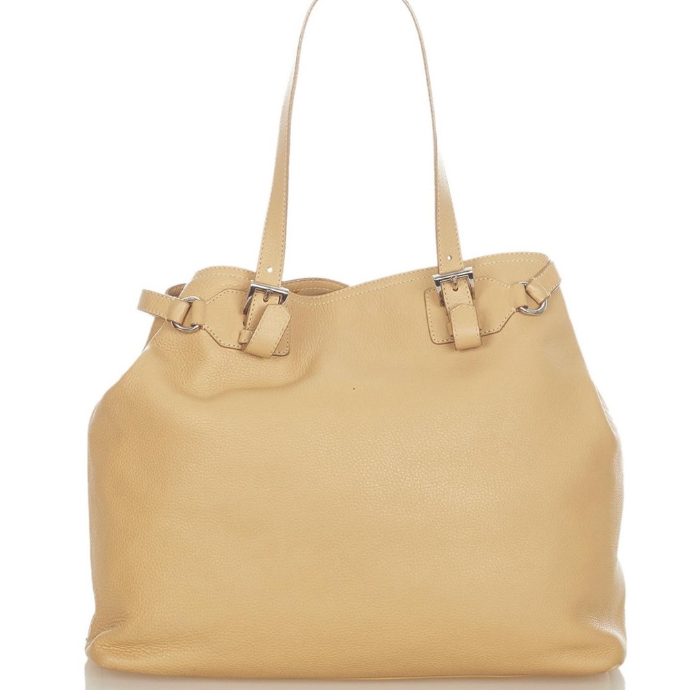 Prada Brown Vitello Daino Tote Bag Beige - Picture 11 of 11